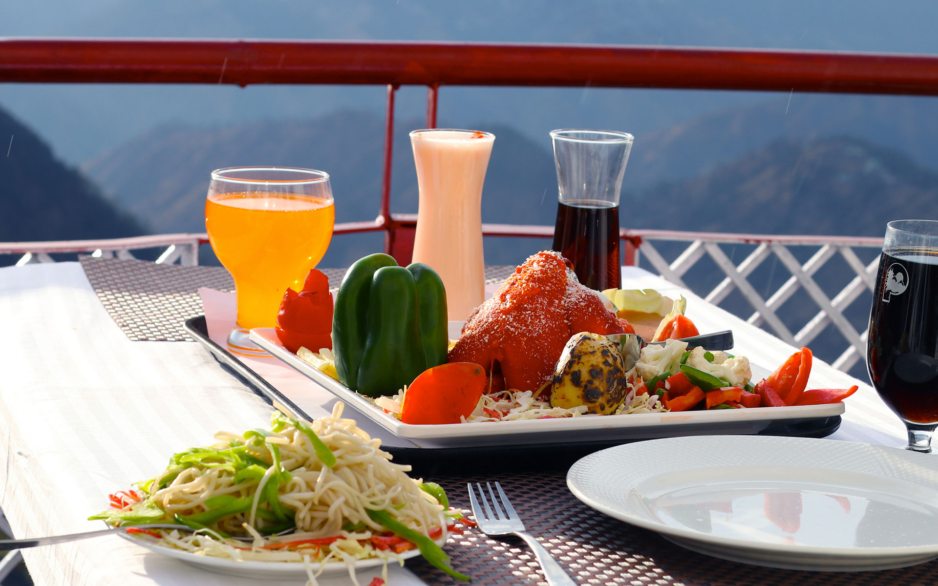 Kufri Pacific Resort Breakfast with mountain view